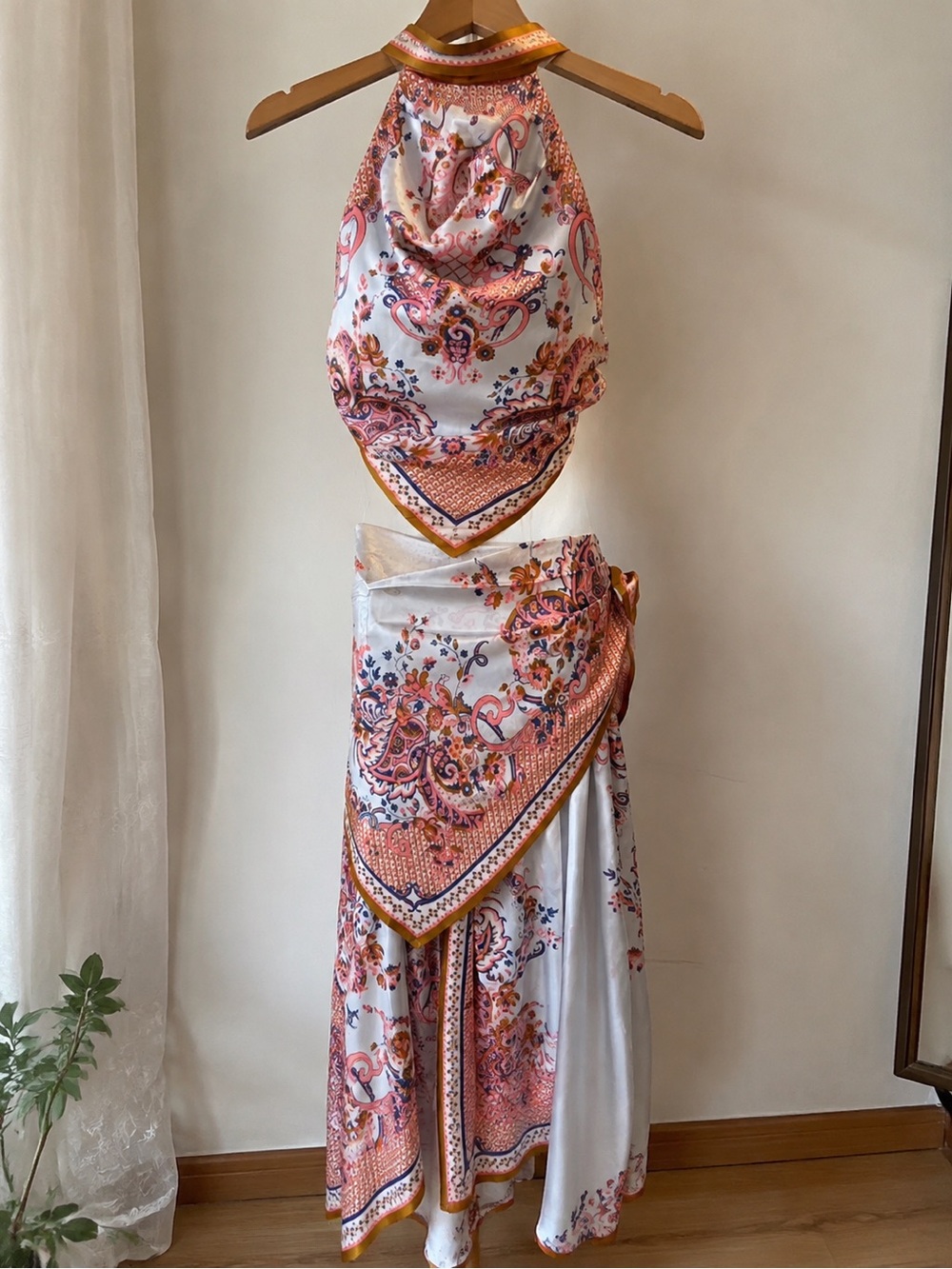 Zimmermann Pink and Cream Paisley Maxi Skirt - Picture 4 of 4